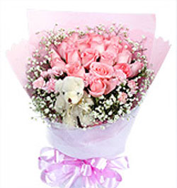 send 19 pink roses to 