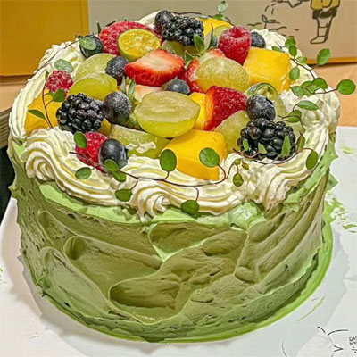 send fruits green tea cake 