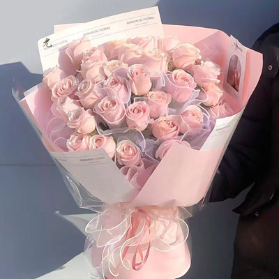 send pink romantic flowers to  china
