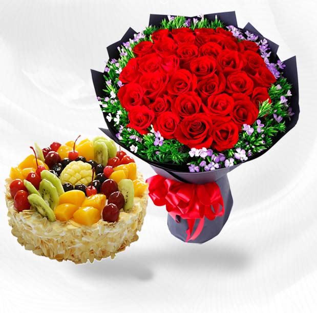 send flower+cake china