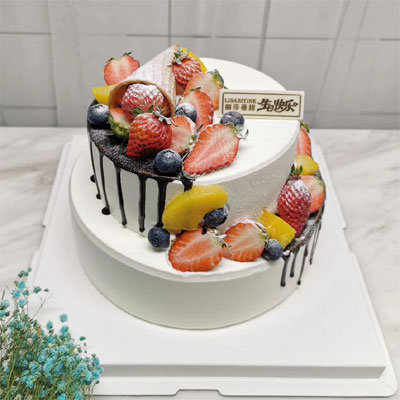 send  two layers cake to  