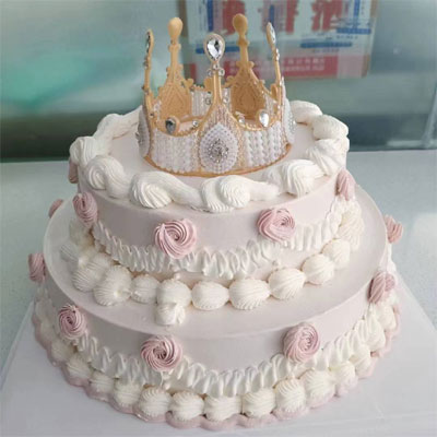 send two layer cream cake to nanning