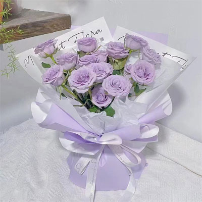 send purple roses to  china