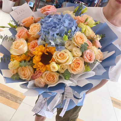 send mixed roses bouquet nanning